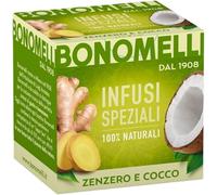 Bonomelli Infusi Speziali Zenzero e Cocco - Infusión de jengibre y coco (10 filtros, 100% ingredientes naturales)