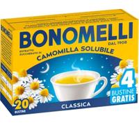 Bonomelli Manzanilla soluble clásico, concentrado extracto de flores seleccionadas, aporta momentos de calma y relax, Paquete de 20 bolsitas de té
