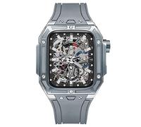 BONOOL Caja de cerámica de lujo de 45mm + correa para reloj, Kit de modificación de 45mm y 44mm, serie iwatch de Metal 8, 7, 6, 5, 4 SE, juego de Mod de cerámica de 44mm