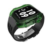 BONOOL Caja de reloj transparente de 44/45mm, para cajas de plástico de reloj, correa de silicona para serie Iwatch, Kit de modificación de correa de fluororubber