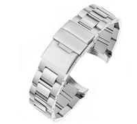 BONOOL Correa de reloj de acero inoxidable con extremo curvo para Longines master Conquest HydroConquest L3.642.4 L3.781.4 Accesorios de pulsera 21MM