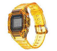 BONOOL Correa de Reloj de Caja de Resina de TPU para G-Shock DW-5600 GW-M5610 M5600 GLX-5600 Accesorios de Pulsera de Reemplazo de Reemplazo de Reemplazo (Color : Orange, Size : 5610)