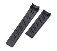 BONOOL Correa de reloj de caucho negro de 20-24mm para TAG HEUER CARRERA, correa de reloj unisex resistente al desgaste con hebilla y cierre de presión