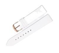 BONOOL Correa de Reloj de Cuero 18 mm 20 mm 22 mm Correa de Reloj Suave y Delgada Cinturón Adecuado para Relojes DW Galaxy Watch Gear S3 Correa de Reloj (Color : White Rose Gold, Size : 14mm)