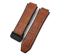 BONOOL Correa de reloj de goma de cuero de vaca de 20 mm 22 mm 25 mm * 19 mm Ajuste para correa de reloj Hublot Pulseras de silicona de piel de becerro deporte