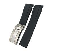 BONOOL Correa de reloj de goma negra, roja y azul de 21mm y 22mm para Rolex DEEPSEA Sea-Dweller Submariner, correa de reloj de silicona resistente al agua para buceo de 41mm