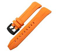 BONOOL Correa de reloj de silicona de goma 22mm 21mm para Tissot T120417 Sea Star 1000 Series naranja negro impermeable correa de reloj de buceo