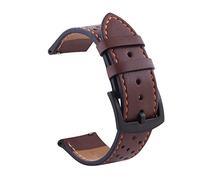 BONOOL Correa de reloj Material suave Correa de reloj Correa de muñeca 18 mm 20 mm 22 mm 24 mm Con correa de reloj de hebilla de acero inoxidable negro