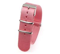 BONOOL Correa Pulsera 18mm 20mm 22mm Banda de Reloj Accesorios de Reloj de Reemplazo a Rayas Banda Negra, Correa de Reloj marrón Correa de Reloj (Color : Pink, Size : 20mm)