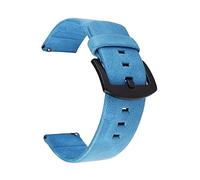 BONOOL Correas de Reloj de Cuero 18 mm 20 mm 22 mm 24 mm Pasadores de liberación Negro marrón Mujeres Hombres Correa de Reloj Correa con Hebilla Negra Correa de Reloj (Color: Azul, Tamaño: 22 mm)