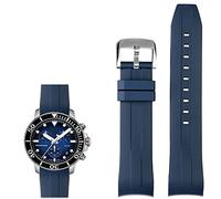 BONOOL Correas de Reloj de Silicona de 22 mm para Tissot T120417 T120407 Esfera de Cuarzo Caucho Deporte Hombres Correa de Reloj Correa de Reloj Impermeable (Color : 26mm, Size : 22mm)