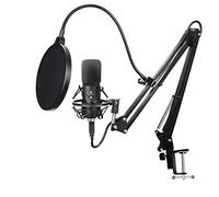 BONOOL Kit de micrófono de suspensión Profesional para transmisión en Vivo, Conjunto de micrófono Condensador de grabación de Sonido, transmisión en Vivo