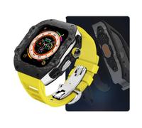 BONOOL Kit de modificación Mod para reloj Ultra 49mm funda protectora de fibra de carbono correa de silicona para iWatch Series 8 7 45mm 44mm