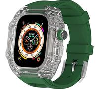 BONOOL Kit de modificación Rm, funda transparente con correa, para reloj Ultra de 49mm, cubierta totalmente transparente y juego de modificación de correa, para iwatch 8 7 6 5 4 SE
