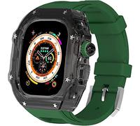 BONOOL Kit de modificación Rm, funda transparente con correa, para reloj Ultra de 49mm, cubierta totalmente transparente y juego de modificación de correa, para iwatch 8 7 6 5 4 SE