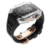 BONOOL Kit Mod de caja transparente, para reloj de 45MM y 44MM, correa deportiva de goma, para iWatch Series 8 7 6 5 4 SE, correa de silicona para reloj