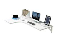BONOOL Mesa plegable esquinera para computadora, mesa de pared, escritorio en forma de L, mesa de comedor, escritorio de estudio, mesa auxiliar de doble soporte, A-80 x 70 x 50 cm, a la moda