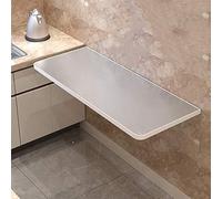 BONOOL Mesa plegable para el hogar, mesa plegable para montar en la pared, escritorio de pared con borde de aleación de aluminio para cocina, mesa de comedor, escritorio de moda