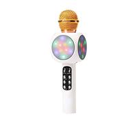 BONOOL Micrófono con luz LED Micrófono de Mano FM Micrófono de transmisión para música Canto Altavoz Reproductor (Color: Onecolor)