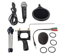 BONOOL Micrófono Condensador de grabación, micrófono móvil para Ordenador, Pc, Soporte de micrófono para Android, Enchufe de 3,5mm