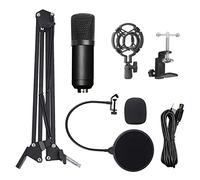 BONOOL Micrófono Condensador para Ordenador, Puerto USB, micrófono de Estudio para pc, Tarjeta de Sonido, micrófonos Profesionales, grabación en Vivo para DJ