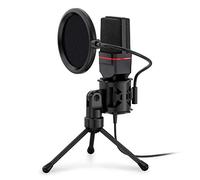 BONOOL Micrófono de Condensador con trípode Audio Micrófono de Estudio de computadora de 3,5 mm para teléfono de grabación de teléfono de PC