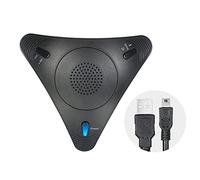 BONOOL Micrófono de Conferencia USB micrófono omnidireccional de Escritorio con Cable Altavoz Incorporado Compatible con Control de Volumen función de Silencio