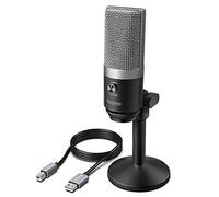 BONOOL Micrófono de grabación Traje de Enchufe USB para computadora portátil Alta sensibilidad para grabación de Video de Juegos de Instrumentos (Color: Gris)
