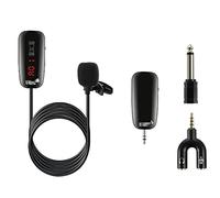 BONOOL Micrófono Lavalier Mini grabación de Solapa micrófono de transmisión en Vivo 50UHF para videocámara Smartphone portátil Alcance de 50m