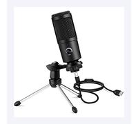 BONOOL Micrófono USB, micrófonos condensadores Profesionales para PC, Ordenador, portátil, Estudio de grabación, Canto, Videojuegos, Streaming
