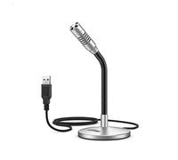 BONOOL Mini micrófono USB con Cuello de Cisne para computadora y portátil, Plug & Play, Ideal para Juegos, transmisión por secuencias y Voz en Off