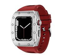 BONOOL Nuevo kit de modificación de lujo Bisel de marco de metal para caja de reloj 7 6 5 4 3 44 mm 45 mm Correa de reloj para iWatch 7 6 5 SE (Color: 28 mm, Tamaño: 45 mm)