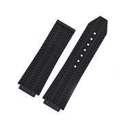 BONOOL Para HUBLOT Classic Fusion Universe Big Bang Series Hombres Mujeres Correa de reloj de silicona negra Pulsera de carretera de rayas verticales 26mm * 19mm