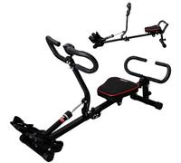 Bonplus BP Máquina de Remo Ajustable, HydraFit Rower, Remo Multifuncional, 12 Niveles de Resistencia, Contador Incluido, Sistema Hidráulico, 3 Niveles de Intensidad, Plegable