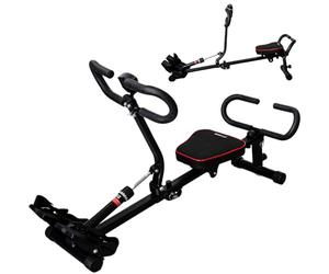 Bonplus BP Máquina de Remo Ajustable, HydraFit Rower, Remo Multifuncional, 12 Niveles de Resistencia, Contador Incluido, Sistema Hidráulico, 3 Niveles de Intensidad, Plegable