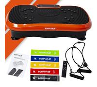 BONPLUS BP Plataforma Vibratoria, Placa de Vibración, 99 Niveles de Velocidad, 5 Programas, Bandas Elásticas y Bandas de Resistencia Incluidas, Sistema de Magnetoterapia, Plataforma Fitness