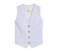 bonprix Chaleco para traje azul claro / blanco 36 EUR