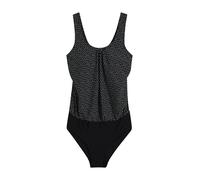 bonprix Traje de baño negro / blanco XXL EUR