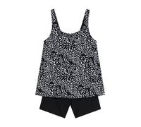 bonprix Traje de baño negro / blanco XXXL EUR