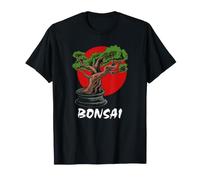 Bonsai Arte Zen Japonés Sol Rojo Vintage Art Camiseta