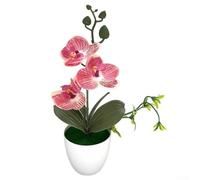 Bonsái de orquídea falsa de PVC, 26 cm, pétalos 3D realistas