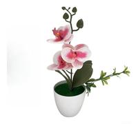 Bonsái de orquídea falsa de PVC, 26 cm, pétalos 3D realistas