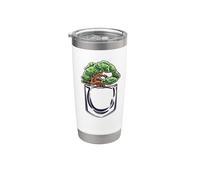 Bonsái estético árbol abultado bolsillo divertido diseño bonsái Vaso térmico de acero inoxidable de doble pared