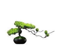 Bonsái Pequeño Adornos de Pino de Bienvenida de Estilo Chino, Decoraciones for el hogar, Sala de Estar, Porche, Mesa de Comedor, TV, Armario, Adornos creativos de Thuja Bonsai Bonsái Artificial(B)