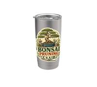 Bonsai Pruning Club Humor Árbol Vaso térmico de acero inoxidable de doble pared