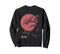 Bonsai Tree Cherry Blossom Japonés Floral Moon Art Design Sudadera