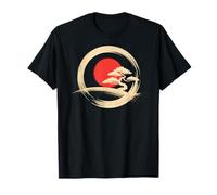 Bonsai Tree Samurai Art in Japanese Zen Buddhist Enso Circle Camiseta