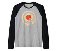 Bonsai Tree Samurai Art in Japanese Zen Buddhist Enso Circle Camiseta Manga Raglan