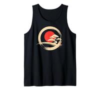 Bonsai Tree Samurai Art in Japanese Zen Buddhist Enso Circle Camiseta sin Mangas