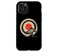 Bonsai Tree Samurai Art in Japanese Zen Buddhist Enso Circle Carcasa para iPhone 11 Pro
